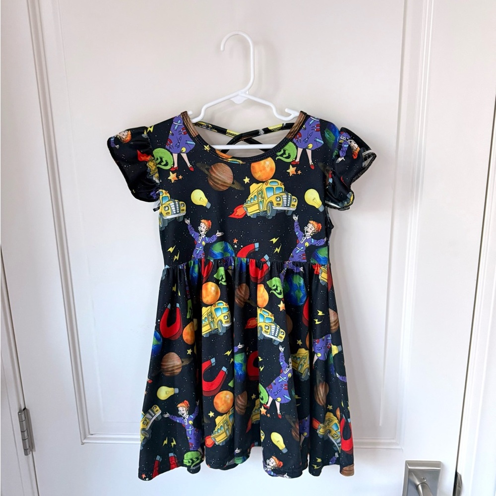 Magic School Bus Ms Frizzle Girls Twirl Dress size 5-6 5T 6